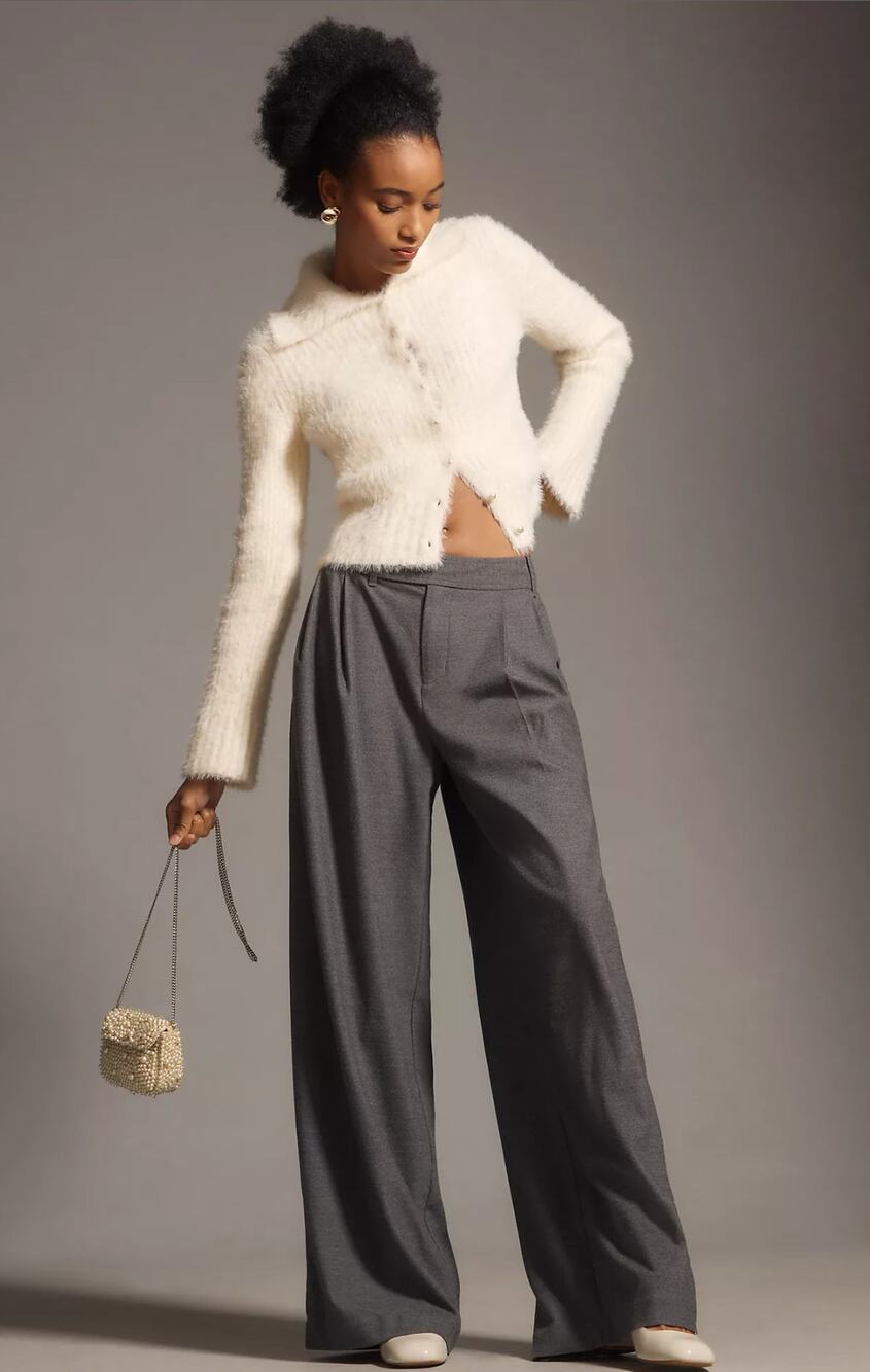 NWT Anthropologie Melange Gray Casual Trousers - Size Small